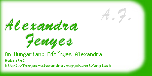 alexandra fenyes business card